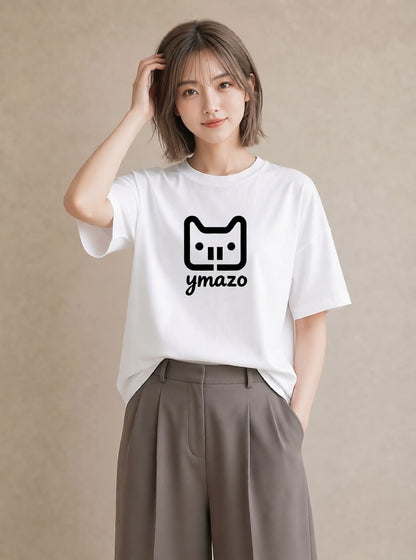 グラフィックTシャツ レディース 猫 ねこ ネコ イラスト 手描き風 帰省 ラフ 白T