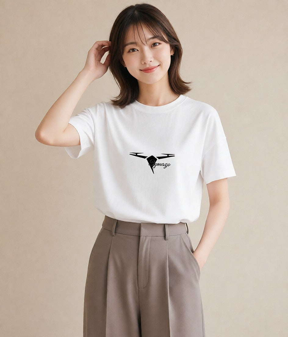 グラフィックTシャツ レディース 折り鶴 折り紙 ナチュラル アンティーク イラスト ラフカジュアル 旅行 母娘コーデ 白T