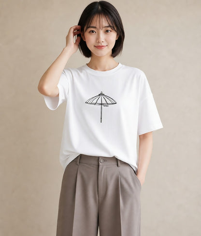 デザインTシャツ レディース 風鈴 ガラス 夏 ナチュラル アンティーク イラスト 手描き風 女性 旅行用 白T