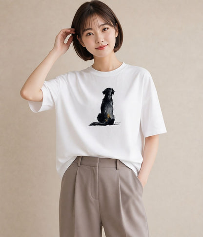 半袖Tシャツ レディース 保護犬 犬 いぬ イラスト 普段使い 秋コーデ おしゃれギフト 白T