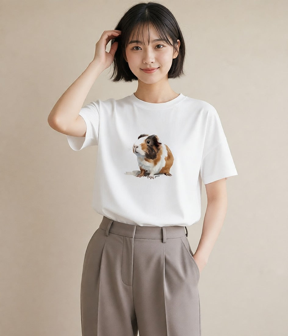 デザインTシャツ レディース ロボロフスキー ペット 動物 イラスト モード お揃い 親子 白T