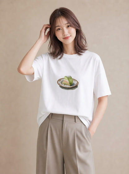 プリントTシャツ レディース お寿司 食べ物 フード イラスト シンプル デート 帰省 白T