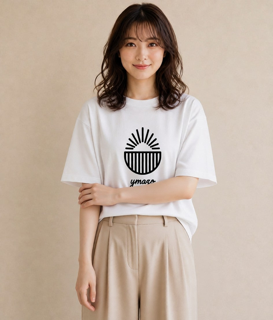 半袖Tシャツ レディース パールピアス アクセサリー ナチュラル アンティーク イラスト ニュアンス 旅行用 海 白T