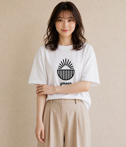 半袖Tシャツ レディース パールピアス アクセサリー ナチュラル アンティーク イラスト ニュアンス 旅行用 海 白T