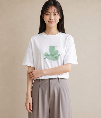 グラフィックTシャツ レディース 多肉植物 植物 ボタニカル イラスト ラフカジュアル 夏コーデ 通学 白T