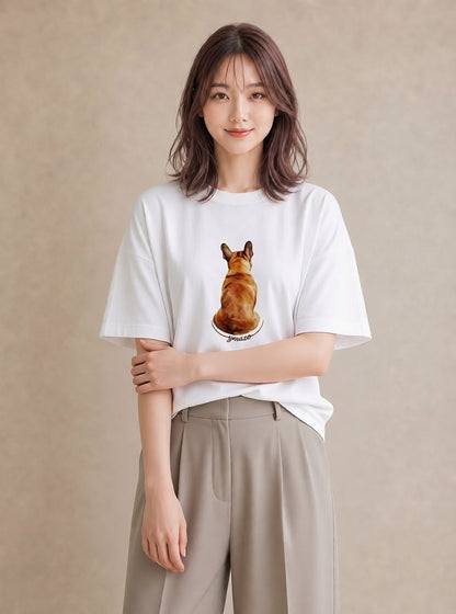 グラフィックTシャツ レディース アビシニアン 猫 ねこ イラスト きれいめ お揃い 親子 白T