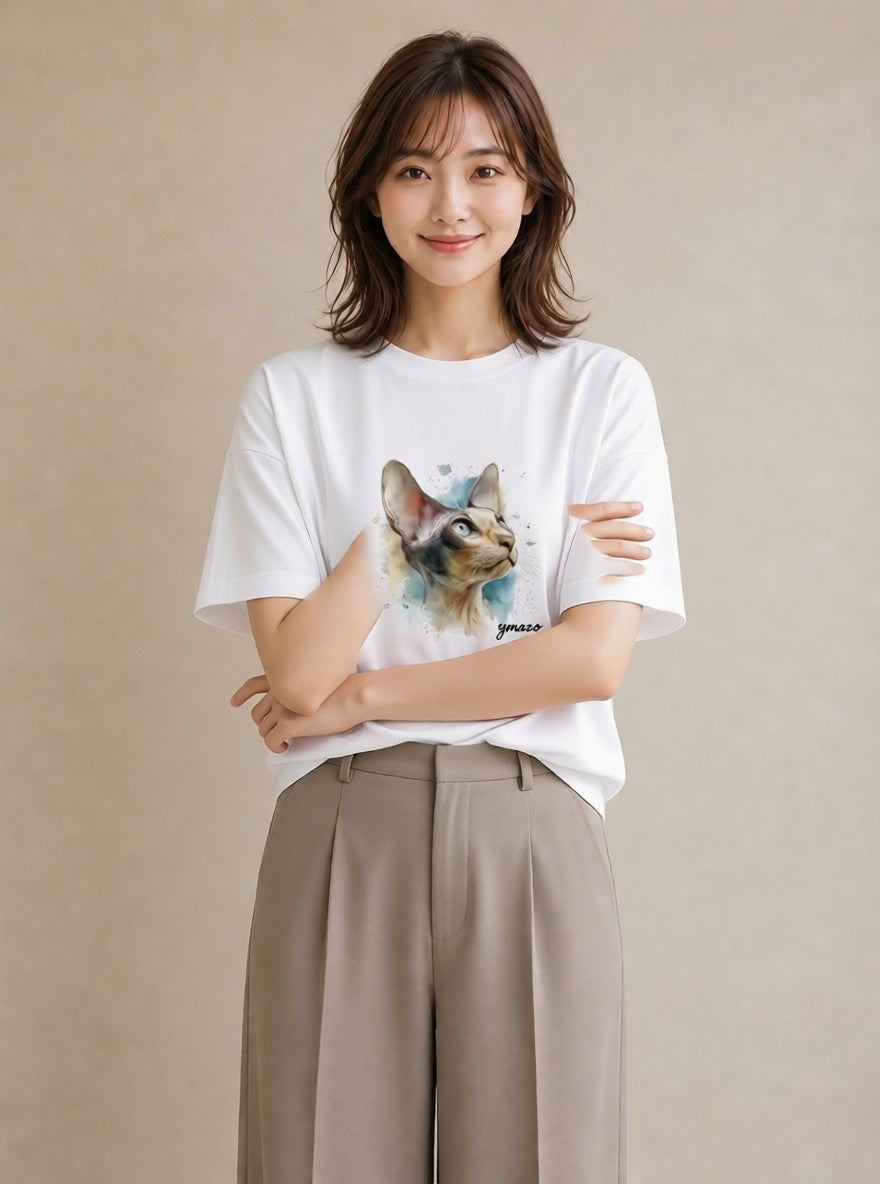 プリントTシャツ レディース 猫 ねこ イラスト ゆるかわ ホワイトデー 春服 白T