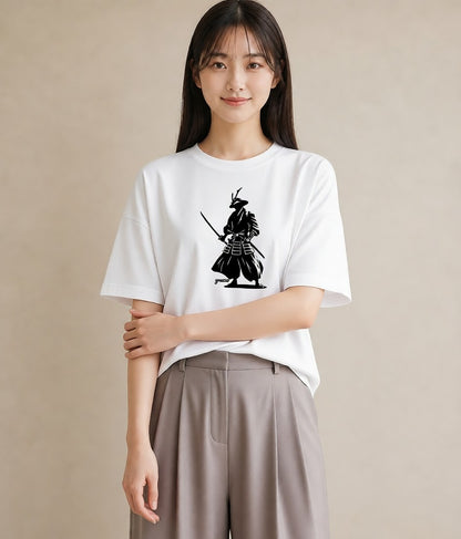 プリントTシャツ レディース 扇子 そよ風 ナチュラル アンティーク イラスト ミニマル ママ カフェ服 白T