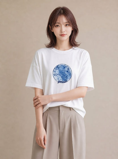 グラフィックTシャツ レディース 射手座 星空 宇宙 イラスト 可愛い お揃い 親子 白T