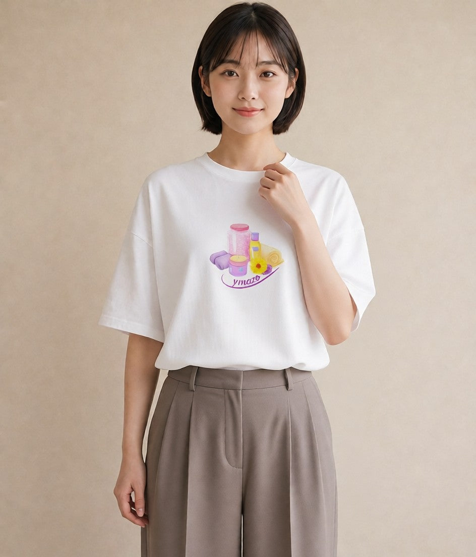 プリントTシャツ レディース はちみつ 食べ物 フード イラスト ヴィンテージ風 ルームウェア ギフト 白T