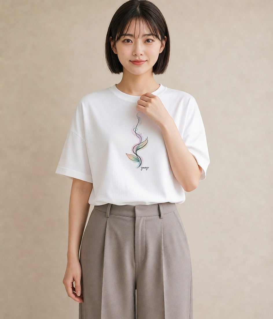 デザインTシャツ レディース コーヒー カフェ 珈琲 イラスト フェミニン ルームウェア ギフト 白T
