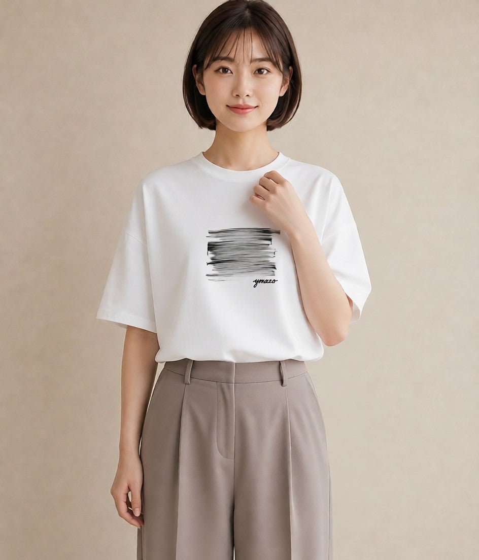 Tシャツ レディース 窓辺の雨 雨の日 窓 ナチュラル アンティーク イラスト きれいめ ビーチ デイリーウェア 白T