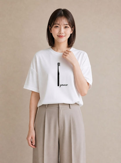 Tシャツ レディース 手鏡 アンティーク レトロ ナチュラル イラスト 個性的 通学 誕生日プレゼント 白T