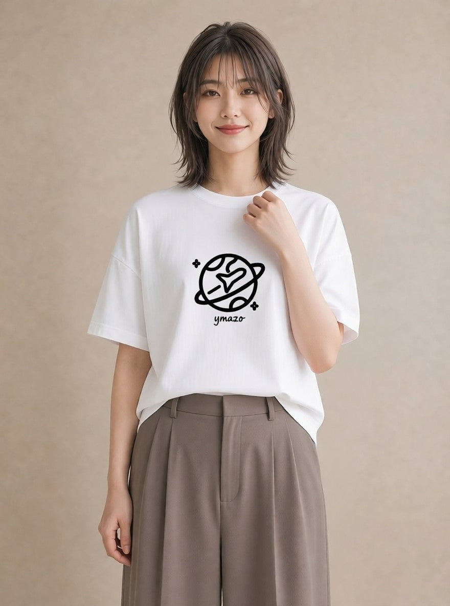 プリントTシャツ レディース 旅 トラベル スタンプ イラスト きれいめ 夏コーデ 通学 白T