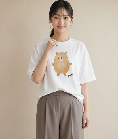 Tシャツ レディース ナマケモノ 動物 アニマル イラスト 旅行コーデ 帰省 ラフ 白T