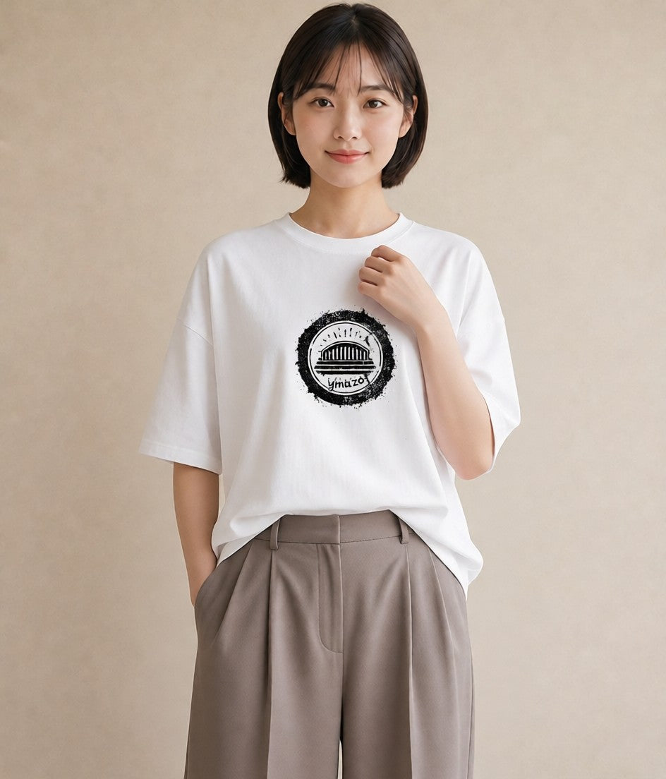 半袖Tシャツ レディース 旅 トラベル スタンプ イラスト 抜け感 おしゃれギフト 社会人 白T