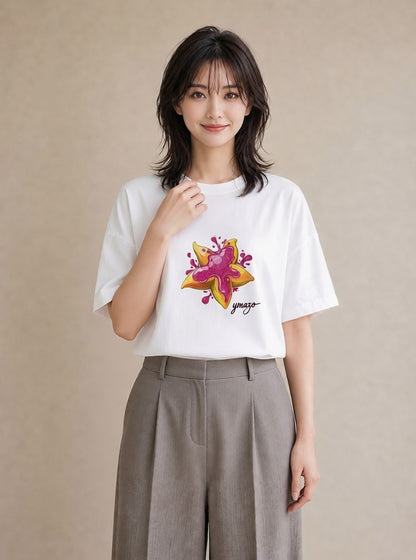 グラフィックTシャツ レディース アボカド 食べ物 フード イラスト 線画 母の日 ビーチ 白T