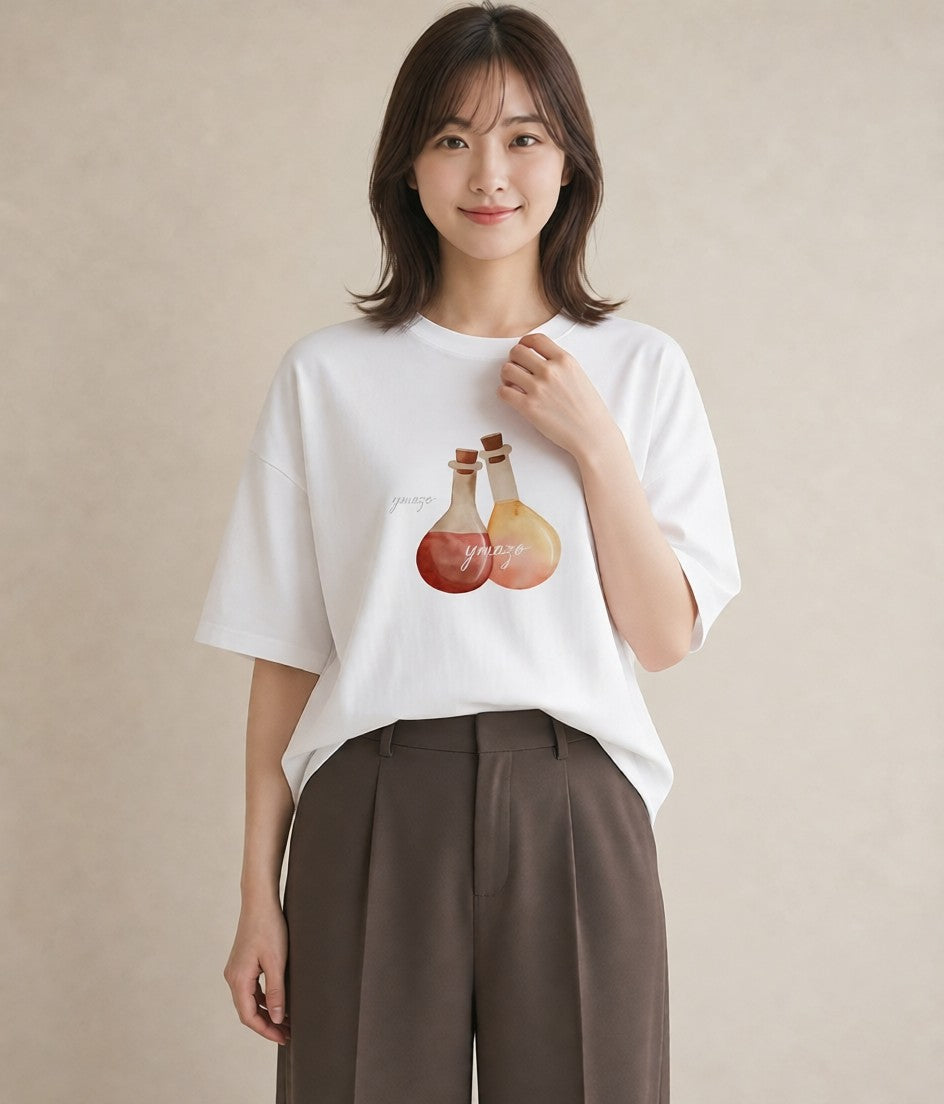 プリントTシャツ レディース はちみつ 食べ物 フード イラスト フェミニン 女性向けギフト 散歩 白T