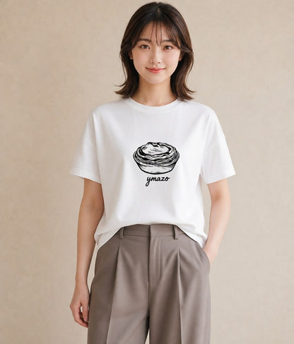 Tシャツ レディース パールピアス アクセサリー ナチュラル アンティーク イラスト ヴィンテージ風 春コーデ 姉妹 白T