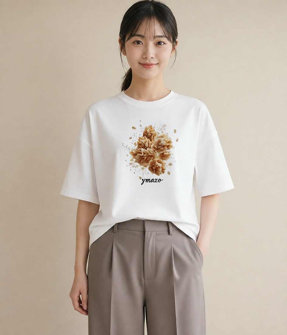 グラフィックTシャツ レディース ポップコーン 食べ物 フード イラスト ヴィンテージ風 姉妹 送別ギフト 白T