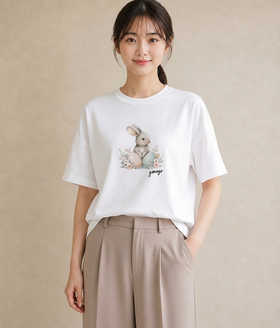 デザインTシャツ レディース ホーランドロップ ペット 動物 イラスト 休日コーデ お揃い 親子 白T