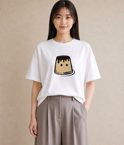グラフィックTシャツ レディース スイーツ お菓子 デザート イラスト こなれ感 旅行用 海 白T