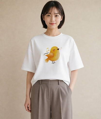 グラフィックTシャツ レディース マメルリハ ペット 動物 イラスト ユニーク お出かけ 普段着 白T