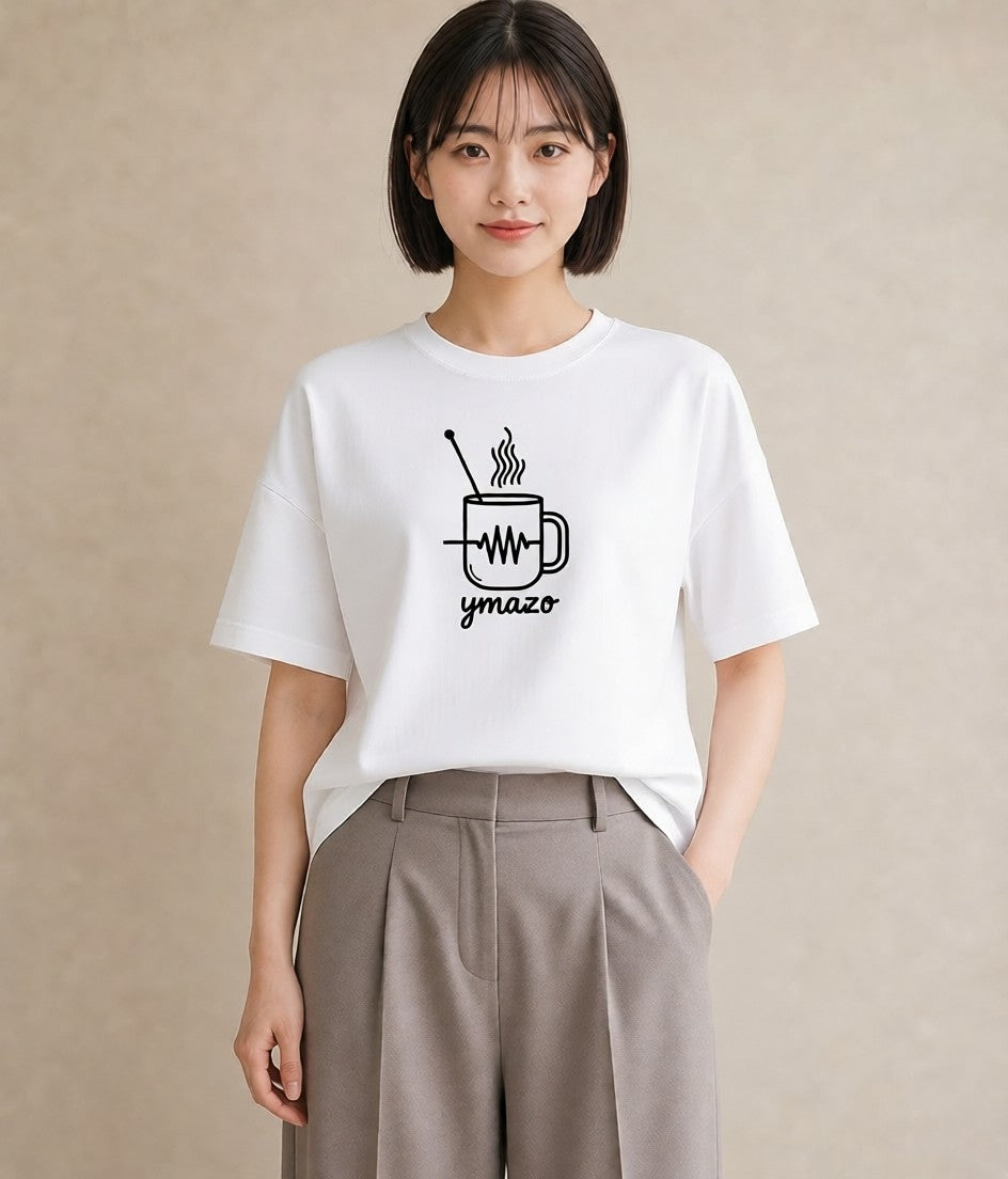 グラフィックTシャツ レディース コーヒー カフェ 珈琲 イラスト ユニーク 春コーデ 姉妹 白T