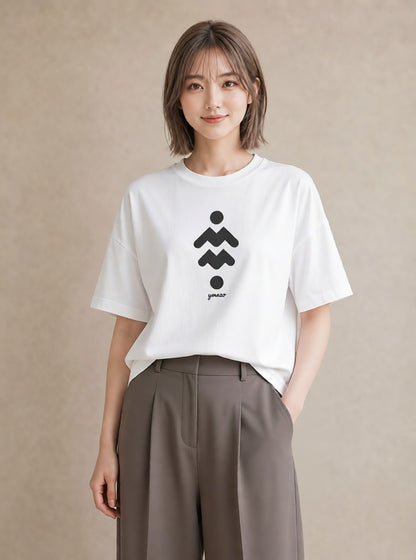 半袖Tシャツ レディース 手鏡 アンティーク レトロ ナチュラル イラスト 上品 友達ギフト 部屋着 白T