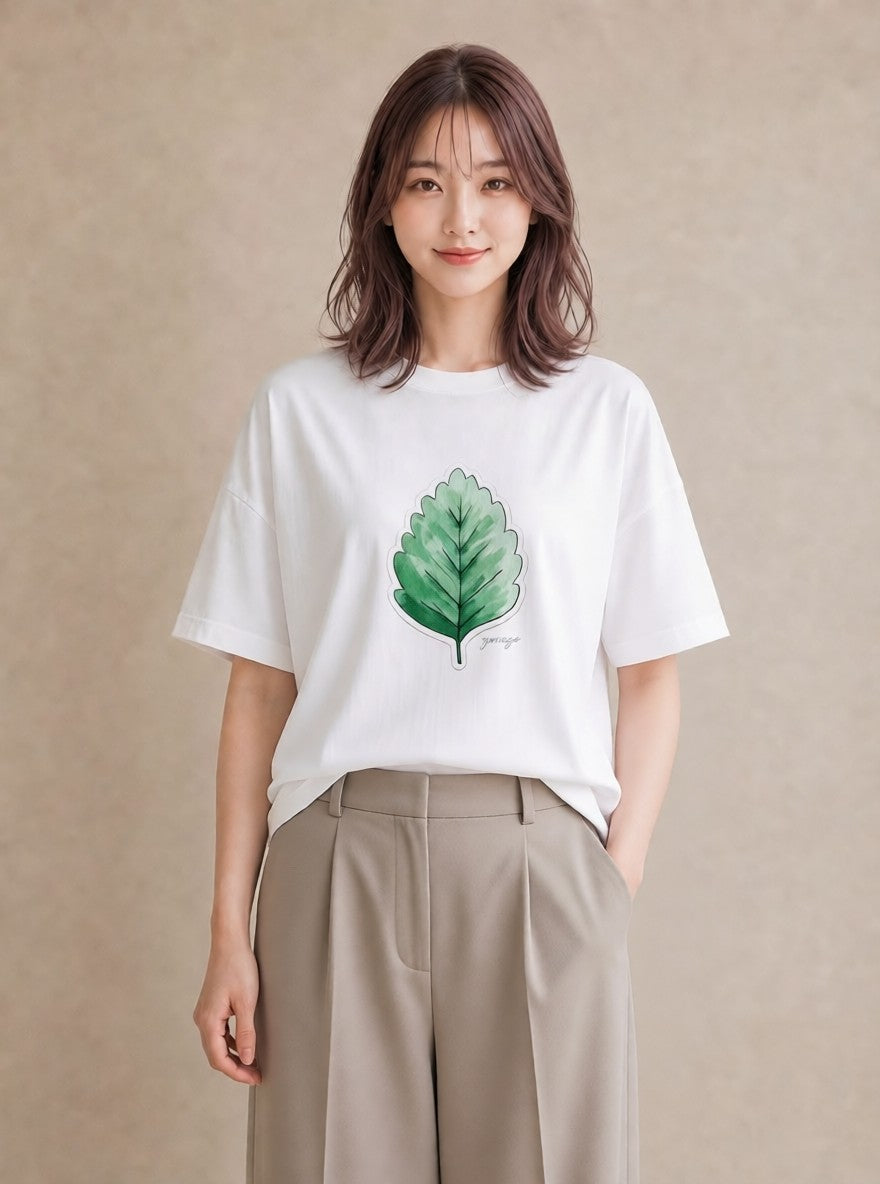 Tシャツ レディース ハーブティー 食べ物 フード イラスト きれいめカジュアル 姉妹 送別ギフト 白T