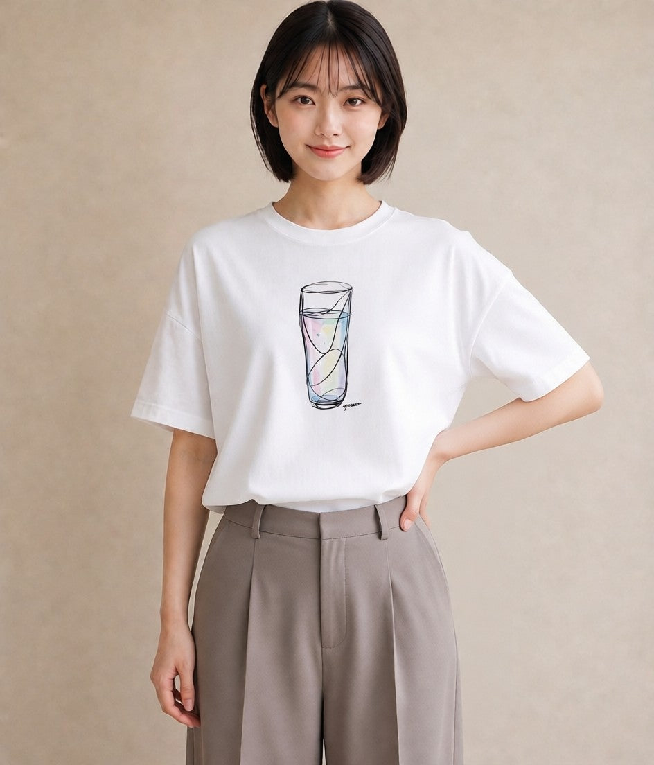 Tシャツ レディース コーヒー カフェ 珈琲 イラスト モード デート 帰省 白T