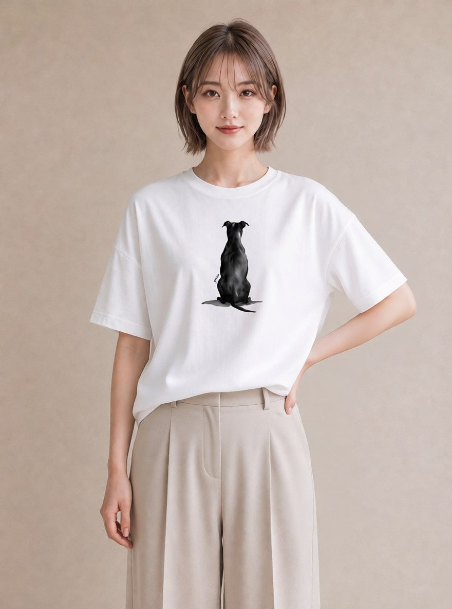 プリントTシャツ レディース ロシアンブルー 猫 ねこ イラスト 韓国風 女性 旅行用 白T