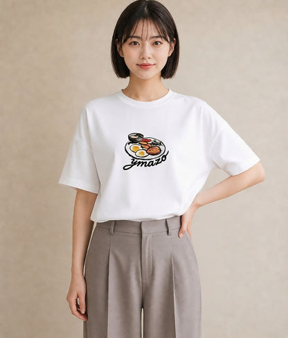 グラフィックTシャツ レディース どら焼き 食べ物 フード イラスト シック 女性向けギフト 散歩 白T