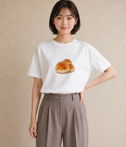 グラフィックTシャツ レディース おにぎり 食べ物 フード イラスト アート風 海 カフェ巡り 白T