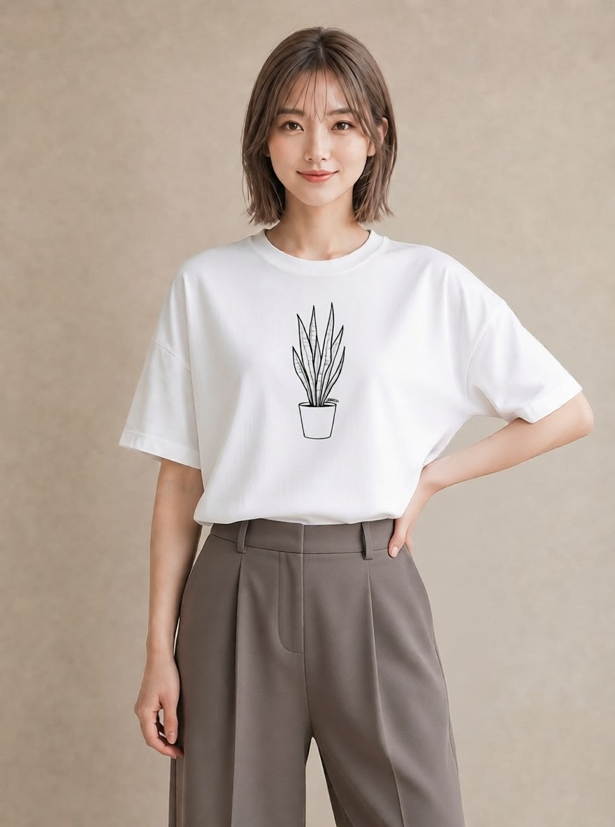 Tシャツ レディース 夕暮れ バルコニー 夕焼け ナチュラル アンティーク イラスト ユニーク 友達ギフト 部屋着 白T