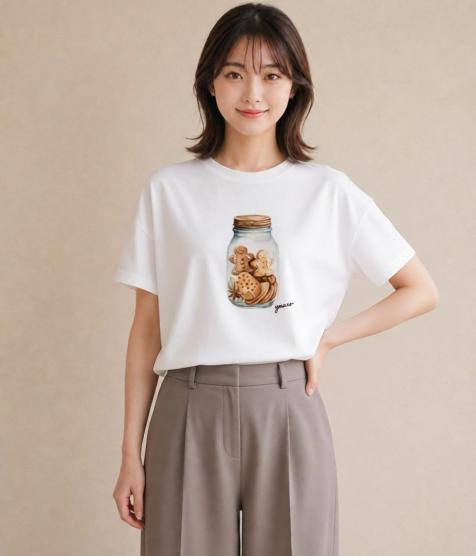 デザインTシャツ レディース あんみつ 食べ物 フード イラスト 可愛い クリスマス 旅行 白T