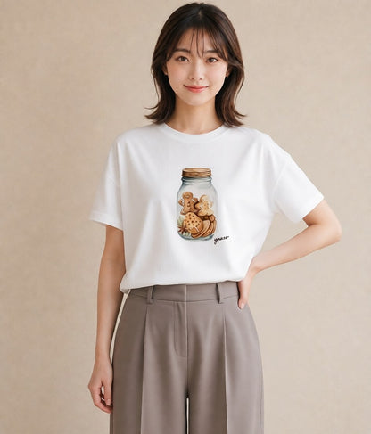 デザインTシャツ レディース あんみつ 食べ物 フード イラスト 可愛い クリスマス 旅行 白T