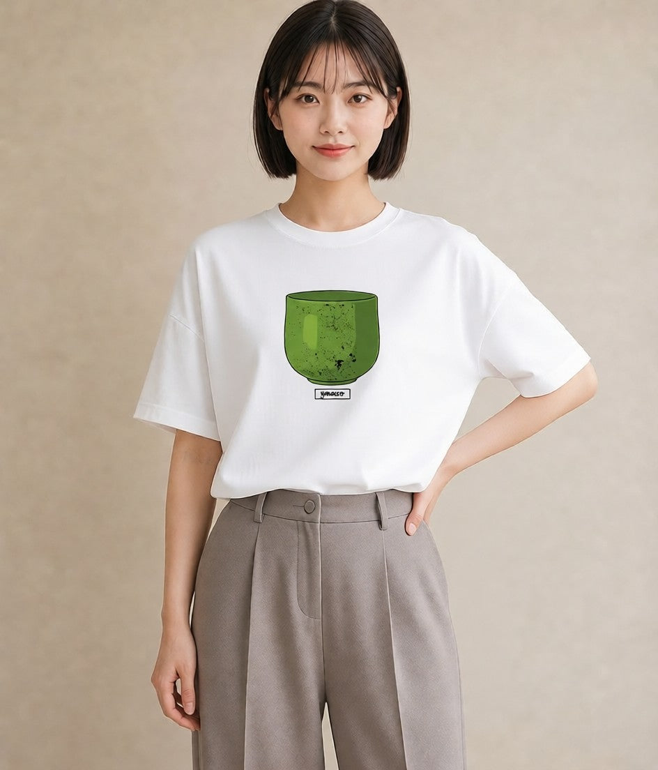グラフィックTシャツ レディース 抹茶 食べ物 フード イラスト ナチュラル 部屋着 女性向けギフト 白T