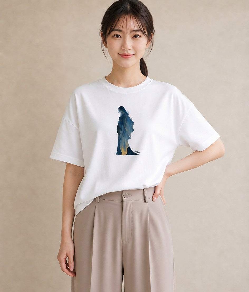 Tシャツ レディース 乙女座 星空 宇宙 イラスト 綿100 デート 白T