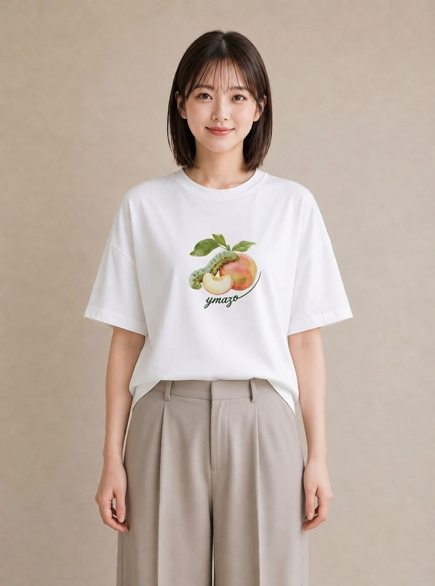 半袖Tシャツ レディース チンアナゴ 海の生き物 海 イラスト モード 在宅 公園 白T