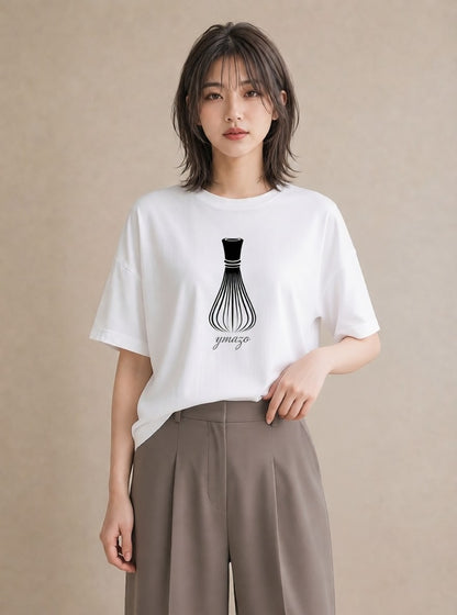 デザインTシャツ レディース 扇子 そよ風 ナチュラル アンティーク イラスト 部屋着 女性向けギフト 白T