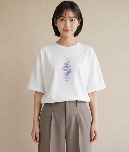 グラフィックTシャツ レディース 流れ星 星空 宇宙 イラスト 北欧風 週末コーデ 敬老の日 白T