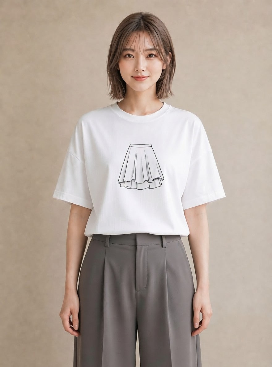 半袖Tシャツ レディース バレエシューズ バレエ トウシューズ ナチュラル アンティーク イラスト 送別ギフト 通勤 白T