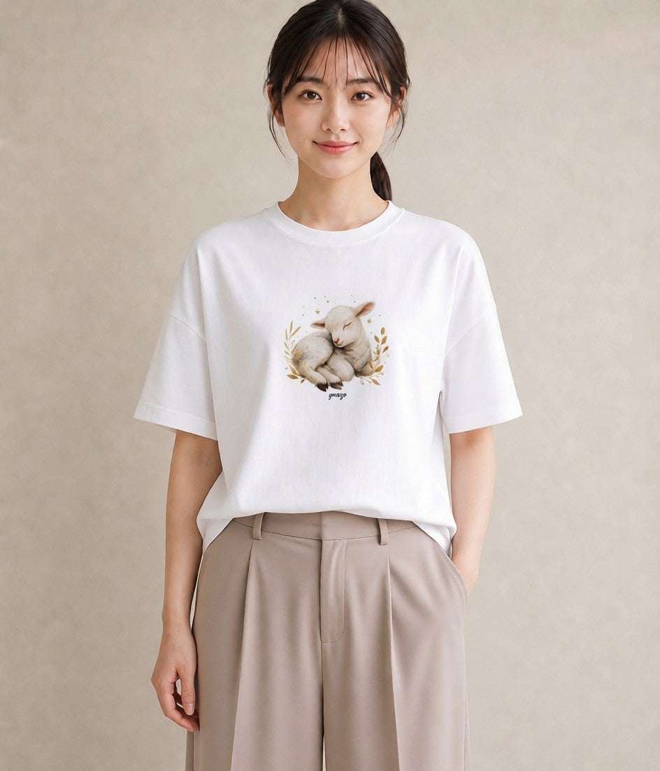 グラフィックTシャツ レディース 牡羊座 星空 宇宙 イラスト ラフカジュアル 女子会 お揃い 白T