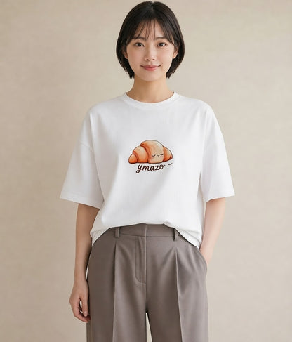 Tシャツ レディース ドーナツ 食べ物 フード イラスト 可愛い 誕生日プレゼント 綿100 白T