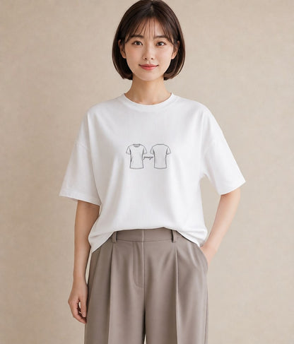 Tシャツ レディース バレエシューズ バレエ トウシューズ ナチュラル アンティーク イラスト 韓国風 友達ギフト 部屋着 白T