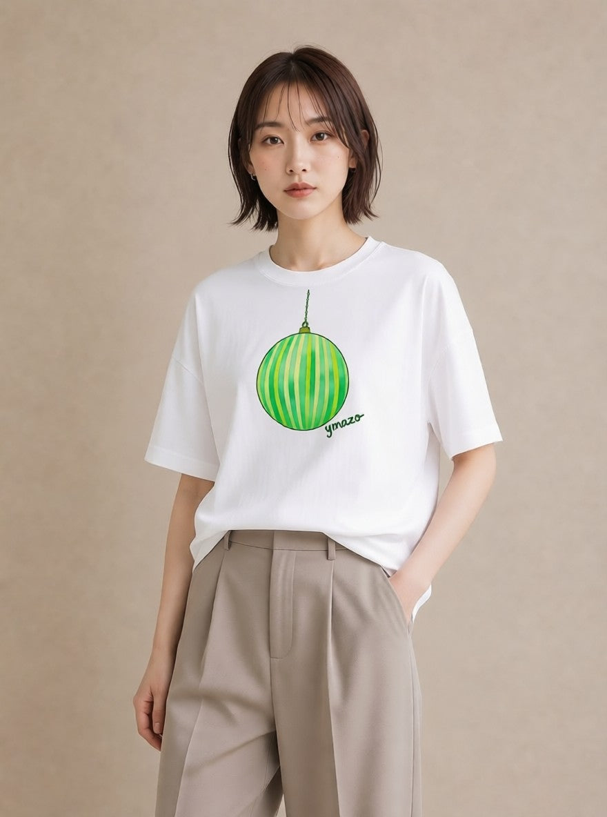 プリントTシャツ レディース 風鈴 ガラス 夏 ナチュラル アンティーク イラスト 抜け感 母の日 ビーチ 白T