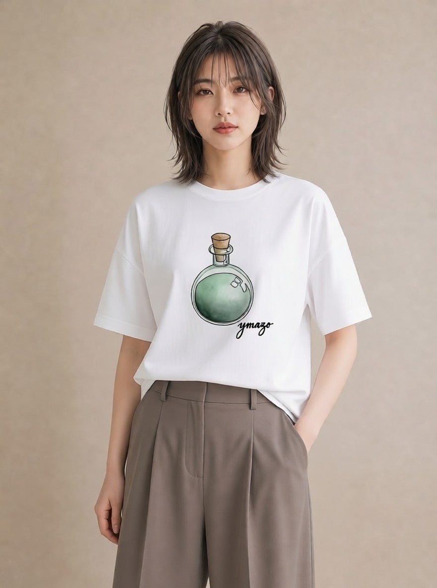 プリントTシャツ レディース 風鈴 ガラス 夏 ナチュラル アンティーク イラスト きれいめ 親子 20代 白T