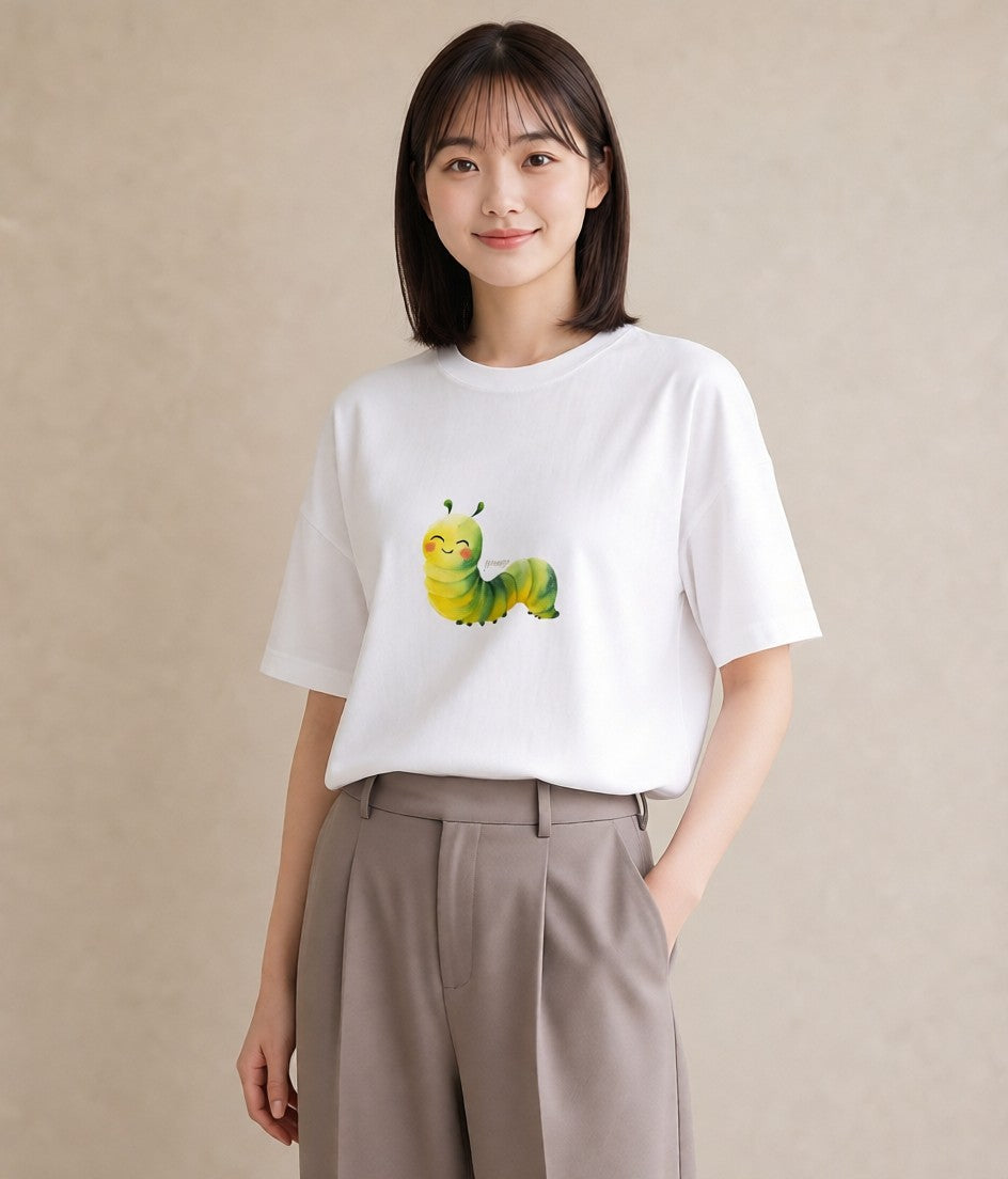 Tシャツ レディース ホタル 昆虫 虫 イラスト 休日コーデ ギフト 母の日 白T