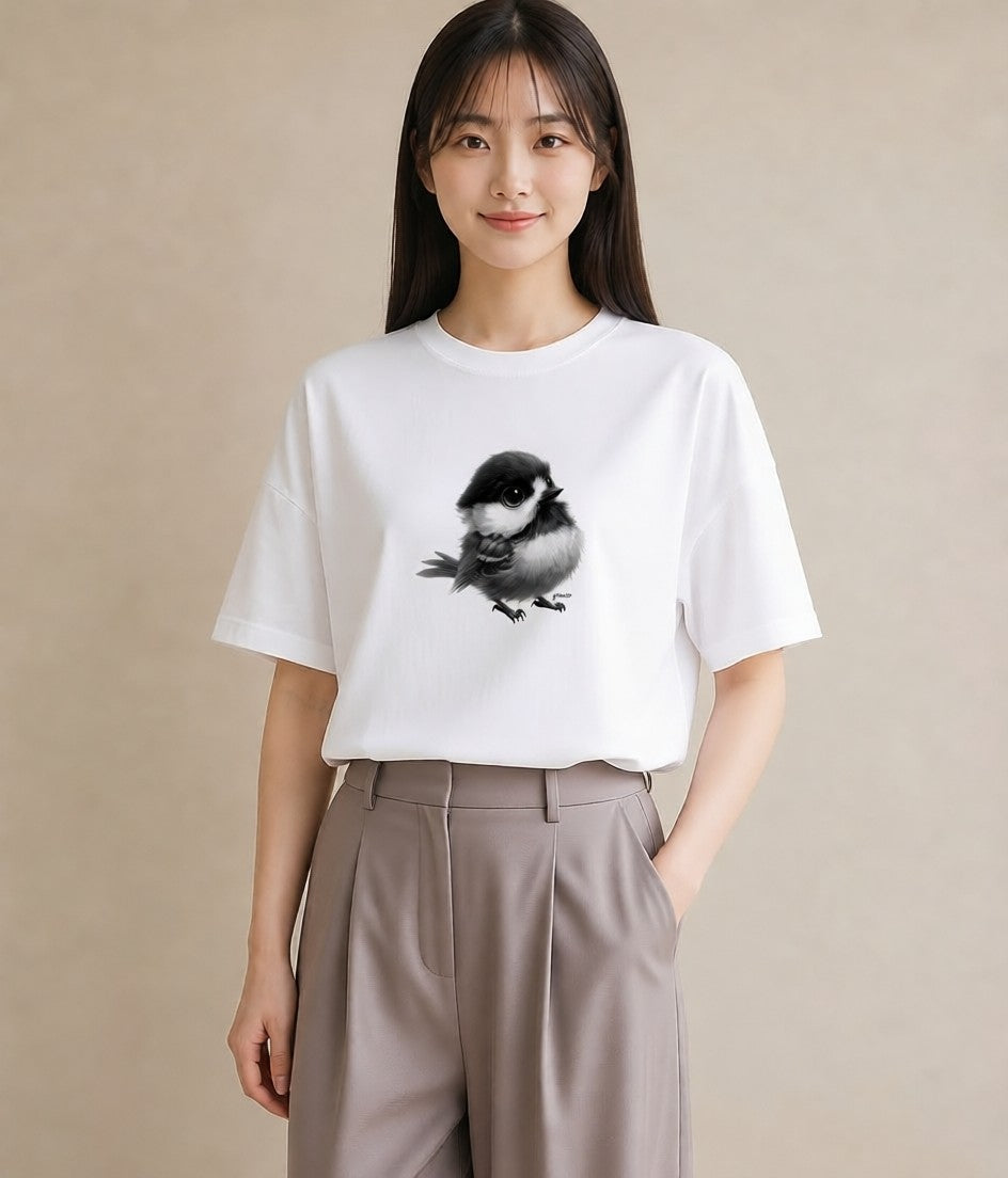 デザインTシャツ レディース ことり ペット 動物 イラスト カジュアル クリスマス 旅行 白T